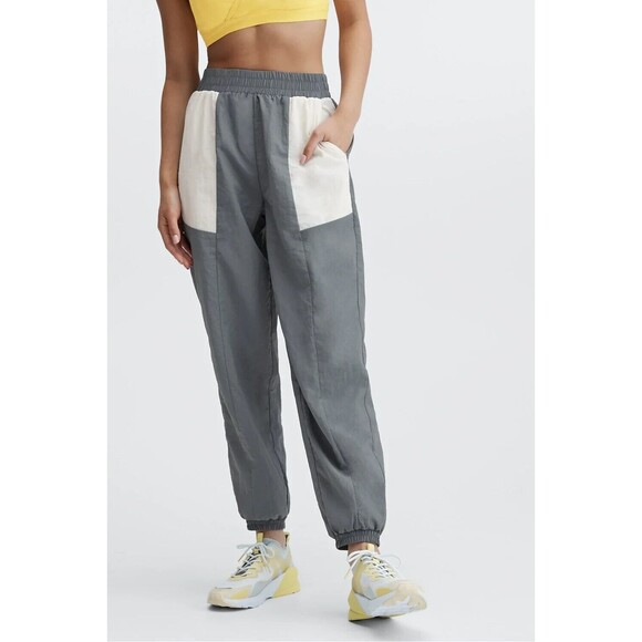 Fabletics Jaylee Track Pants Womens Size XXL Storm Cloud Multi Kickback Two Tone - Picture 1 of 11